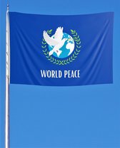 Vlag "World Peace" 150x100 | Vrede Oekraine - Rusland | Wereld vrede vlag | World Peace