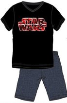 Star Wars heren shortama, volwassenen, zwart / blauw, maat S