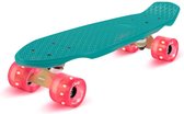 funpro Mini Cruiser skateboard - 22 inch - 4 wielen - ABEC 9 kogellagers - ingebouwde leds - magnetische dynamo