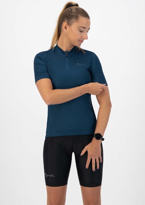 Rogelli Core Fietsshirt - Korte Mouwen - Dames - Donker Blauw - Maat L - Rogelli