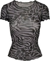 Urban Classics Top -4XL- Mesh Tee Grijs/Zwart