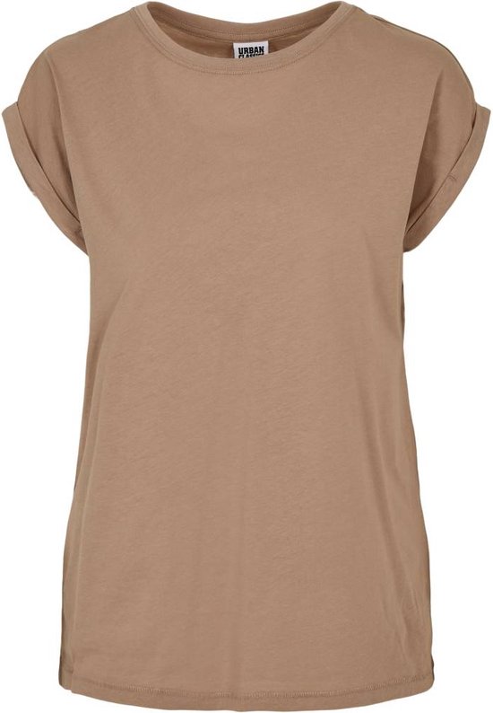 Urban Classics - Extended Shoulder Dames T-shirt - XS - Creme