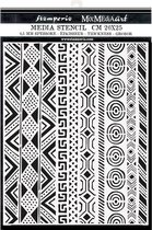 Stamperia Thick Stencil 20x25cm Savana Tribal Borders (KSTD102)