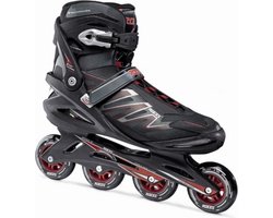 Roces Big Zyx 90 Heren Skeelers - 4x90mm Wielen - Fitness / Speed Inline Skates - Zwart Rood - Maat 52
