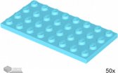 LEGO Plaat 4x8, 3035 Medium azuur 50 stuks