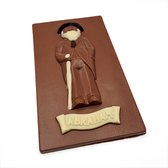 Chocolade Abraham 50 jaar | 300gr | 21cm | Melk | In luxe gouden verpakking