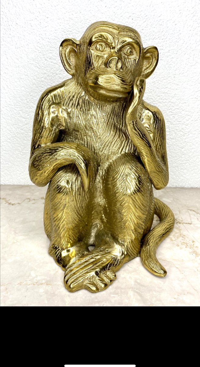 Een Gouden Tip - Decoratie - Aap - Goud - Beeld | bol.com