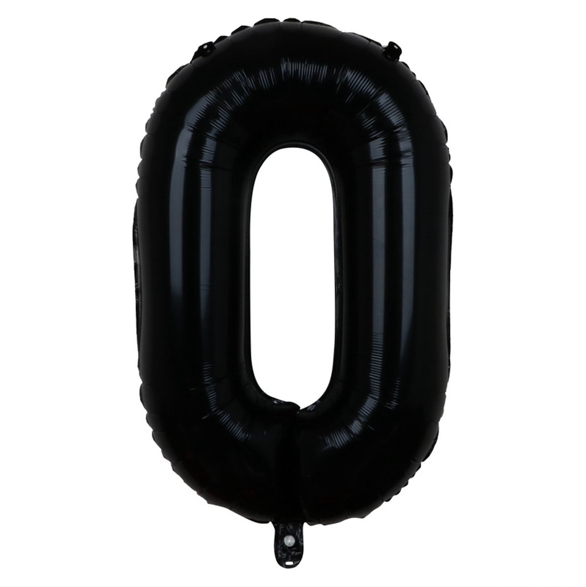 Folieballon / Cijferballon Zwart XL - getal 0 - 82cm