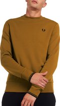 Fred Perry Crew Neck Sweatshirt Truien & Vesten Heren - Sweater - Hoodie - Vest- Camel - Maat S