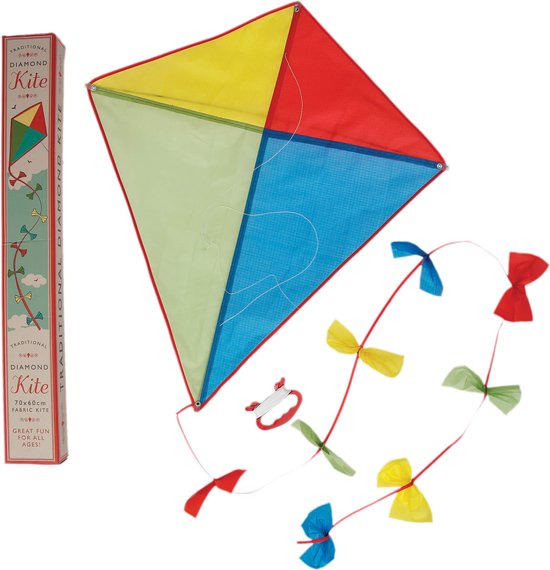 Reuzen Vlieger 1.5x1.5m - Met 100m Lijn En Kleurrijke Staart Voor Kinderen En Volwassenen