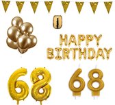 68 jaar Verjaardag Versiering Pakket Goud