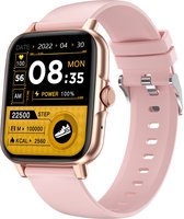 Belesy® GOOD TIME - Smartwatch Dames - Smartwatch Heren - Horloge - 1.69 inch – kleurenscherm – Stappenteller – Calorieën – 60+ Wijzerplaten – Je eigen foto als wijzerplaat – Rose Goud - Siliconen – Roze - Moederdag