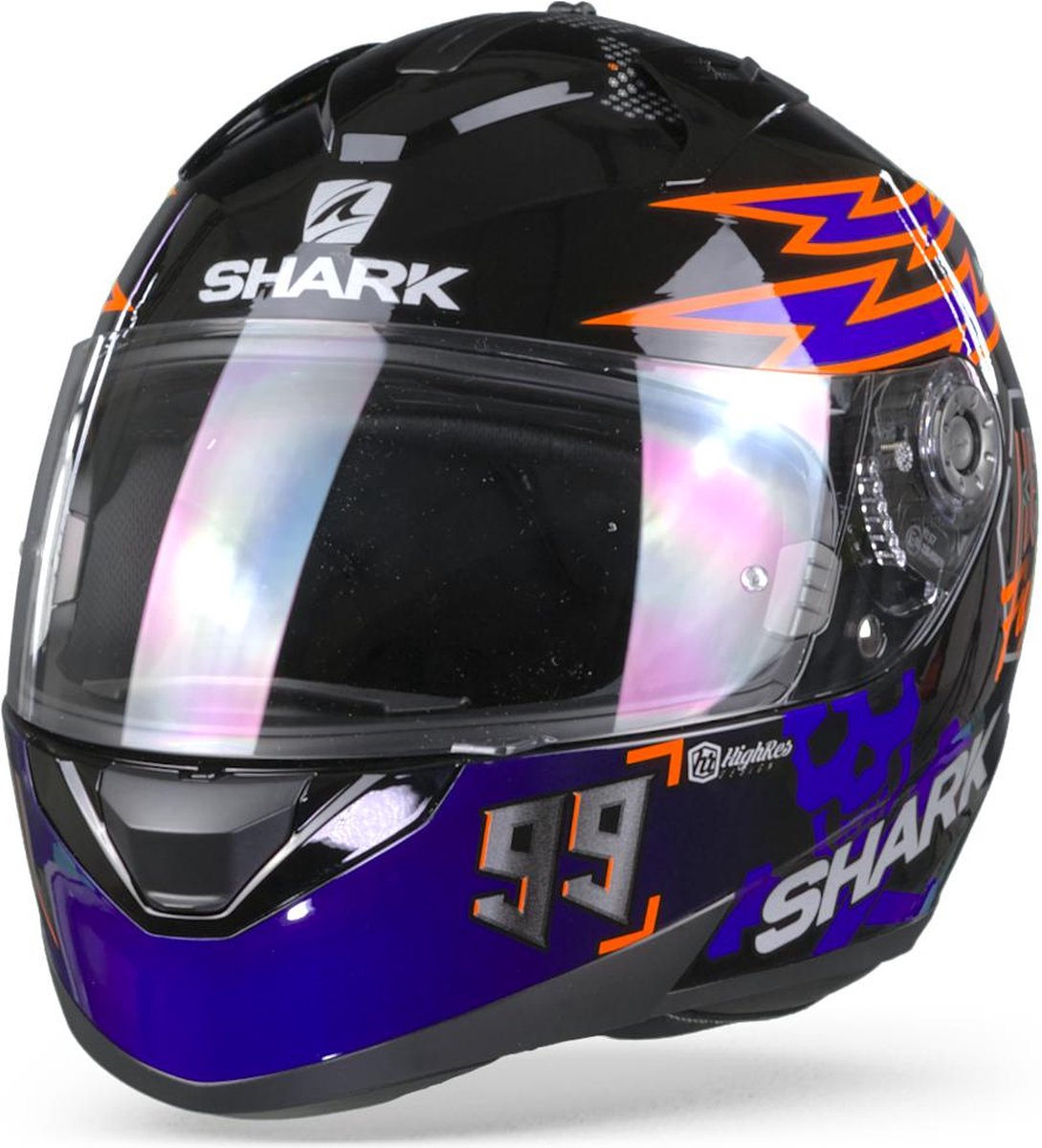 Shark Ridill 1.2 Catalan Bad Boy Black Blue Orange Full Face Helmet S - Maat S - Helm