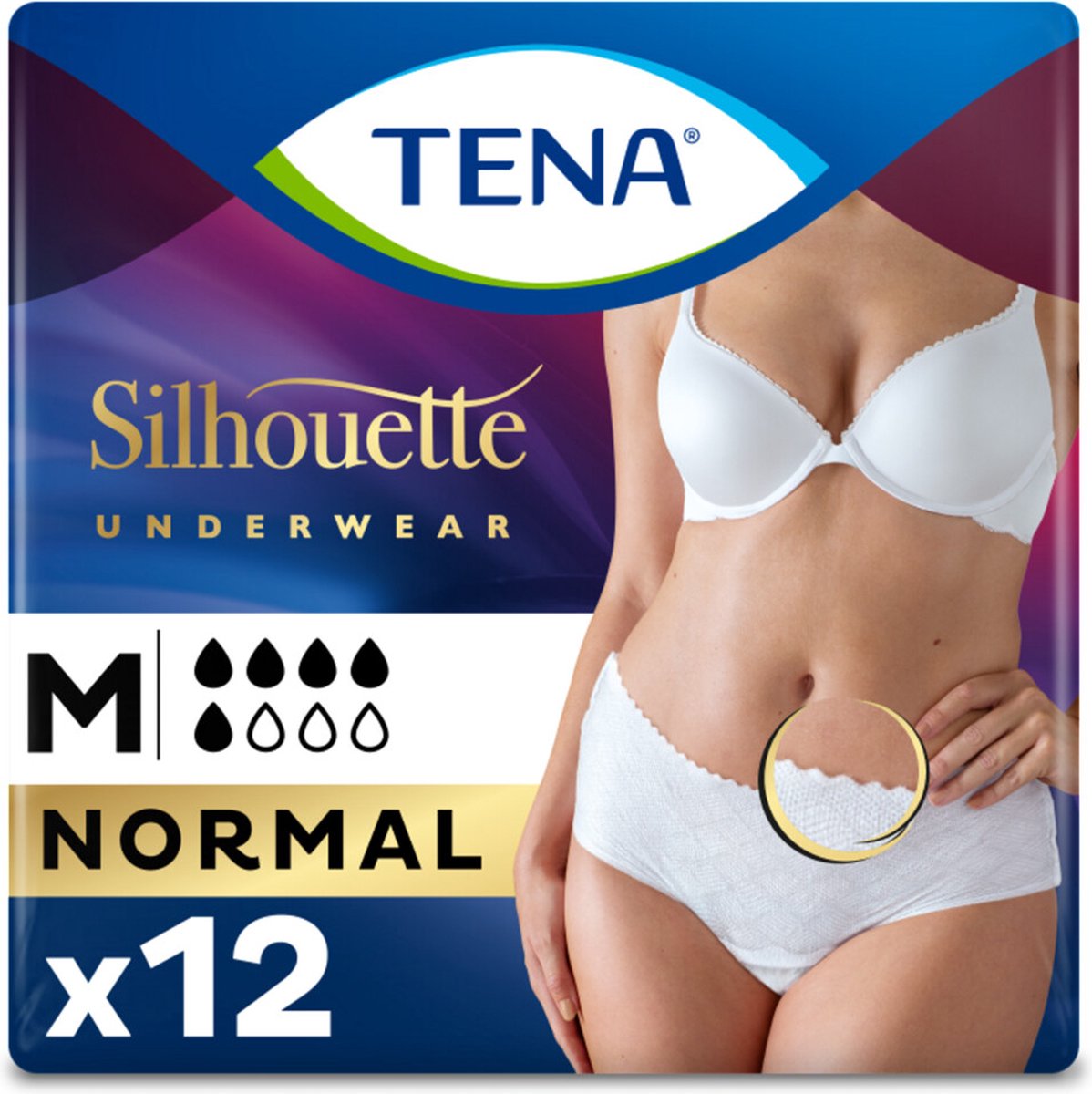 TENA Silhouette Normal Low Waist Blanc M 12ST