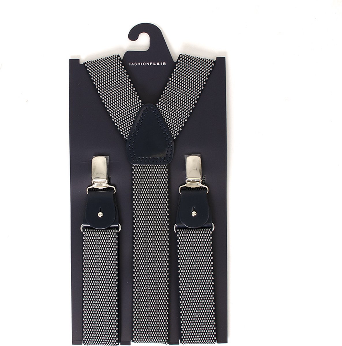 Bretels - Bretels heren - Blauwe bretels - Verstelbare bretellen - Bretellen met clips - Bretels met Print