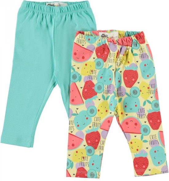 2 delige baby/peuter Legging meisjes - Cute fruits