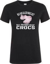 Klere-Zooi - Deze Prinses Draagt Crocs - Dames T-Shirt - 4XL