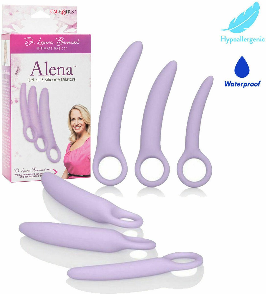 Goedkoopste Alena Set of 3 Silicone Dilators - Purple
