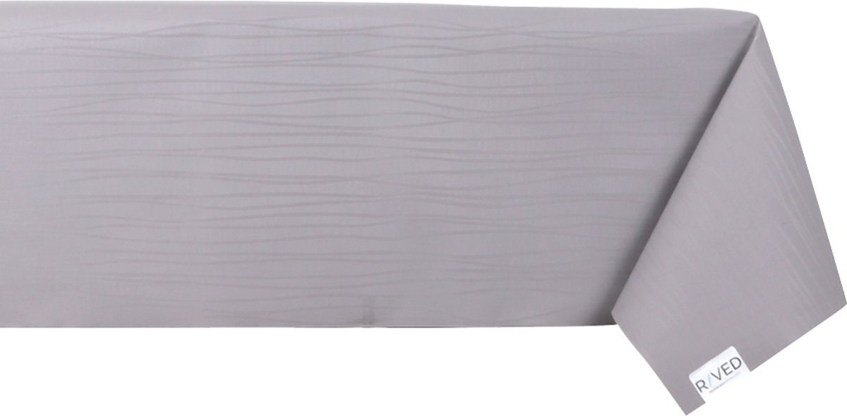 Raved Tafelzeil Streep 140 cm x 220 cm - Bruin - PVC - Afwasbaar