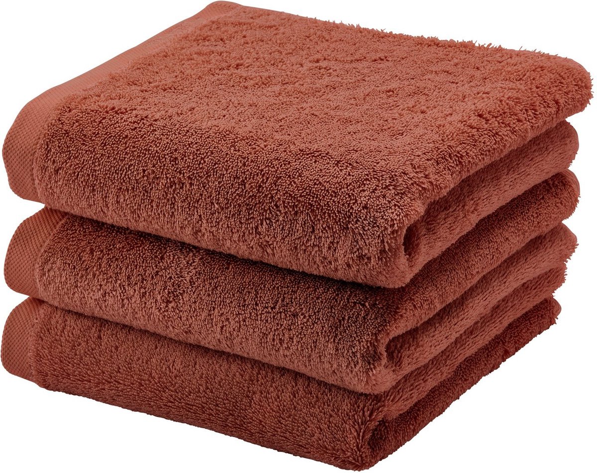 Aquanova handdoek London - 55x100 cm - Set van 6 - Brandy