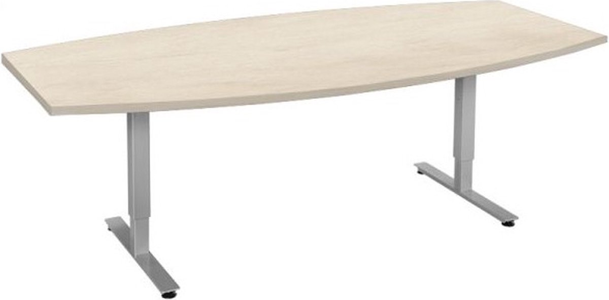 Offeco Bureau York Plus - Bureau - Bureautafel - Vergadertafel - Gaming bureau - Game bureau - Computertafel - Desk - Bureau Aluminium - Verstelbaar bureau - Gaming Desk - Bureau tafel - Bureau verstelbaar –  Wild peren -240x120cm