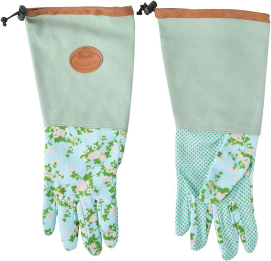 Esschert Design Roosprint/jute handschoen lang