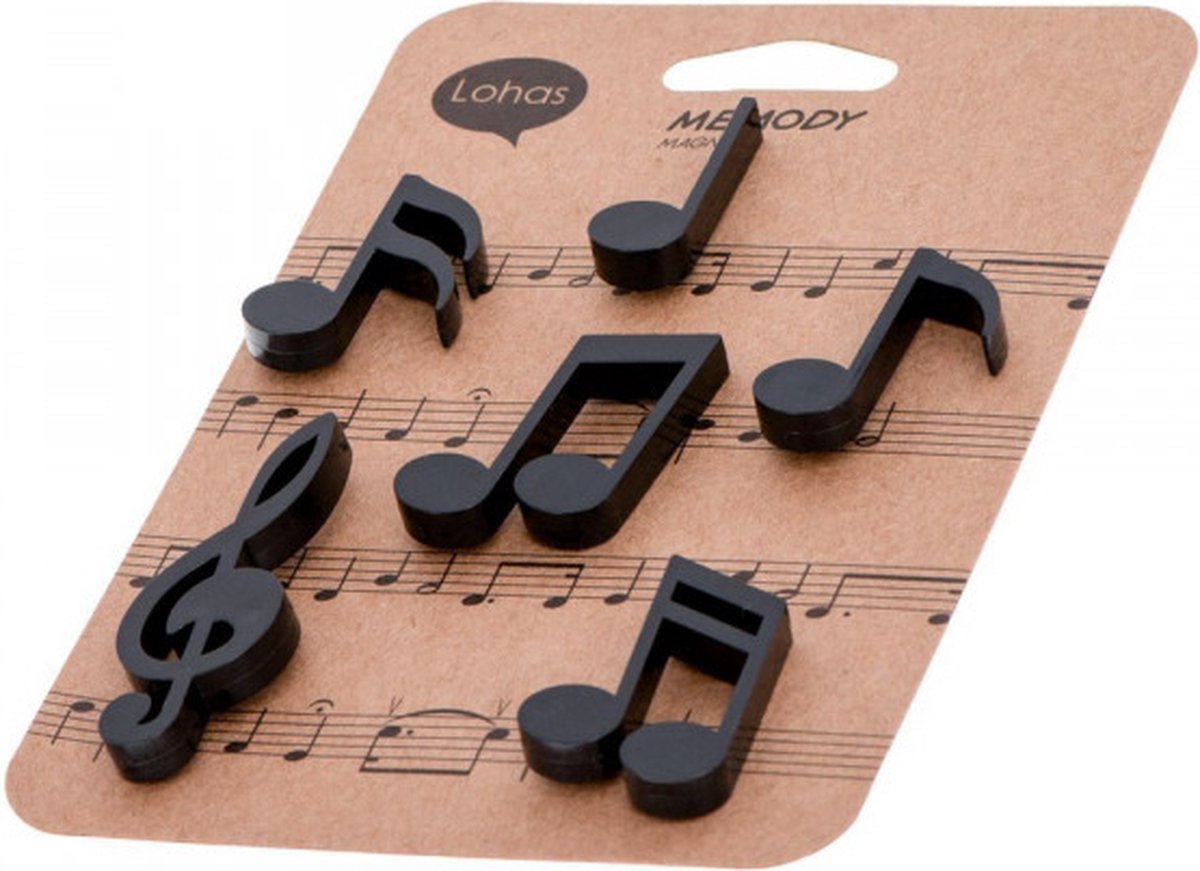 Creartix® - Muzieknoten magneet - 6 stuks - Muzikale Magneten - Keukenmagneten - Magneetbord - Magneet - Muzieknoten - Koelkast magneet - Whitebord - Frigo Magneetjes - Muziekmagneet