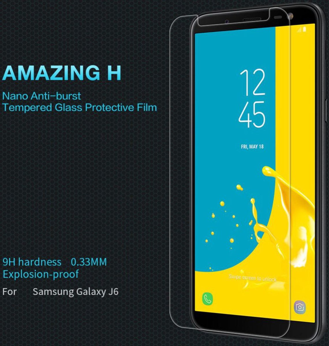 Nillkin Tempered Glass Screenprotector Samsung Galaxy J6 - 9H Nano