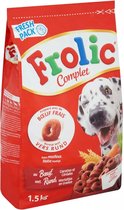 2x Frolic - Hondenvoer - Brokjes met rund, wortels en granen - 1,5kg