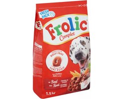 Frolic 2x - Hondenvoer - Brokjes met rund, wortels en granen - 1,5kg