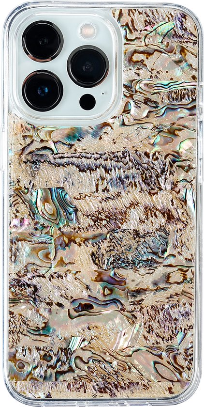 Casies zeeschelpen hoesje geschikt voor Apple iPhone 13 - Seashell case - Soft Case TPU - Transparant