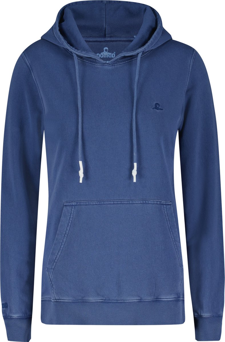 NOMAD® Gisborne Hoodie Dames | L | Blauw | Duurzaam Nature Dye | Biologisch Katoen | Ademend & Zacht