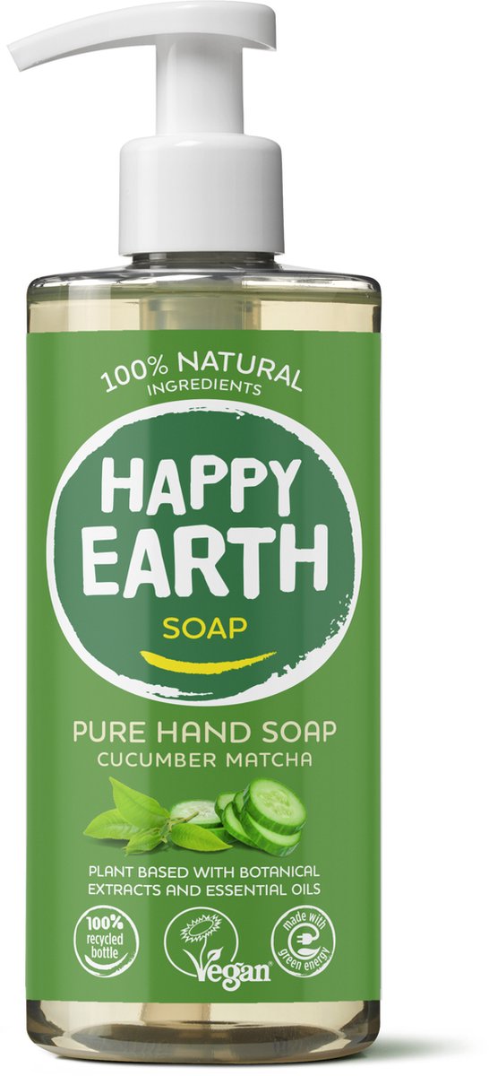 Happy Earth 100% Natuurlijke Handzeep Cucumber Matcha 300 ml