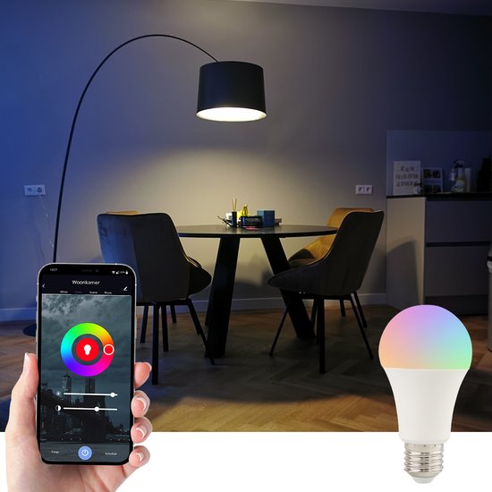 Tuya slimme lichtbron RGBWW led lamp - Smart Life app - E27 9W - Slimme verlichting