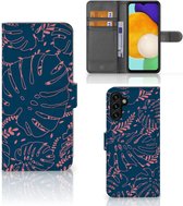 Smartphone Hoesje Geschikt voor Samsung Galaxy A13 5G | Geschikt voor Samsung Galaxy A04s Bookcase Palm Leaves