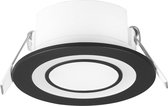 Spot LED - Spot Encastrable - Trion Cynomi - 5W - Wit Chaud 3000K - Rond - Zwart Mat - Plastique - Ø80mm