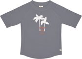Lässig - UV-Shirt met korte mouwen voor kinderen - Palmen - Grijs - maat 62-68cm