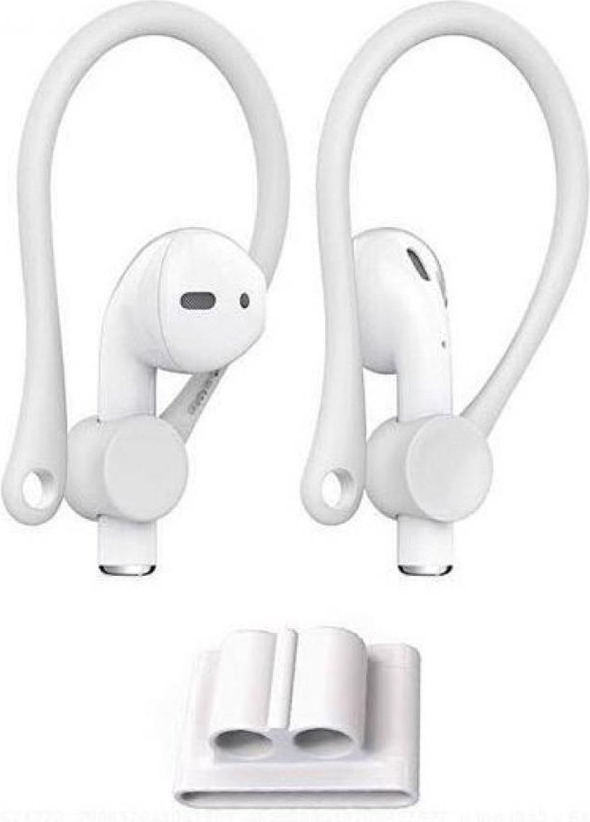 Oorhaakjes en polspassing voor Apple AirPods & Watch - Earhooks - Wit