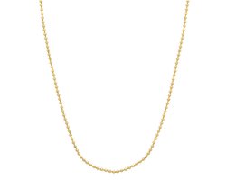 Fako Bijoux® - Bolletjes Ketting - Ball Chain - RVS - Stainless Steel - 1.5mm - 50cm - Goudkleurig