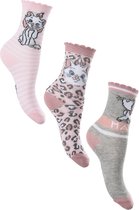 Disney- Disney Classic Marie sokken- Artistokatten - meisjes- 3 paar - maat 23/26