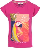 J&JOY - T-Shirt Meisjes 05 Selva Fuschia Red Parrot Selva