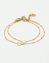 Glow Adora - Armbanden - Vriendschapsset Hartjes - Zilver