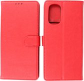 Motorola Moto G51 5G Hoesje - Book Case Telefoonhoesje - Kaarthouder Portemonnee Hoesje - Wallet Cases - Rood