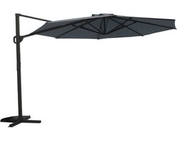Kynast zweefparasol 3.5x3.5m knikbaar Parasol 360° draaibaar + kruispoot - UPF30+ UV bestendig tuinparasol