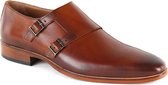 Suitable - Double Monk Strap Schoen Cognac - Schoenmaat 42cm - Leer Heren Gespschoenen,Double monk strap