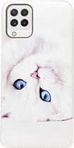 ADEL Siliconen Back Cover Softcase Hoesje Geschikt voor Samsung Galaxy M22/ A22 (4G) - Katten