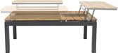 Tierra Outdoor Loungetafel Flip-Up - Verstelbare Coffee Table - Aluminium en Teakhout - 120x79x42cm