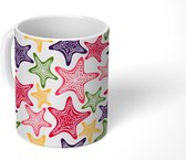 Mok - Koffiemok - Zeester - Patronen - Regenboog - Mokken - 350 ML - Beker - Koffiemokken - Theemok