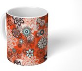 Mok - Koffiemok - Bloemen - Mandala - Patronen - Mokken - 350 ML - Beker - Koffiemokken - Theemok