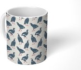 Mok - Koffiemok - Kippen - Vogel - Patroon - Mokken - 350 ML - Beker - Koffiemokken - Theemok